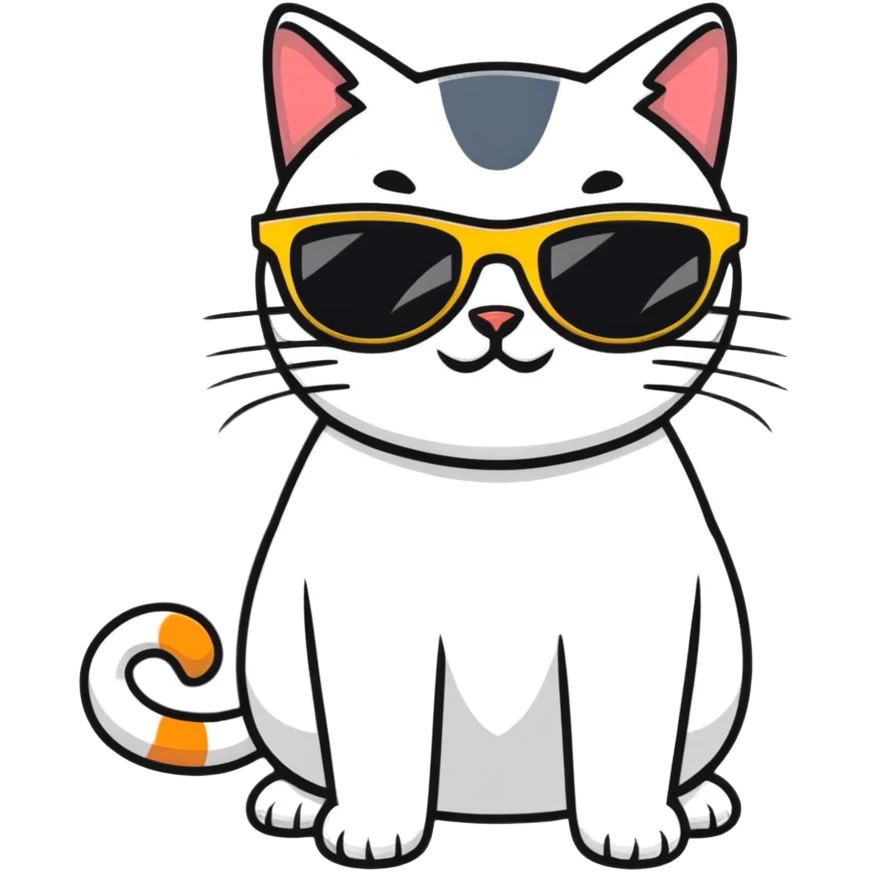 Cat with sunglasses emoji