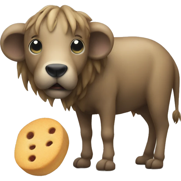 unknown animal with 4 legs eats roll emoji