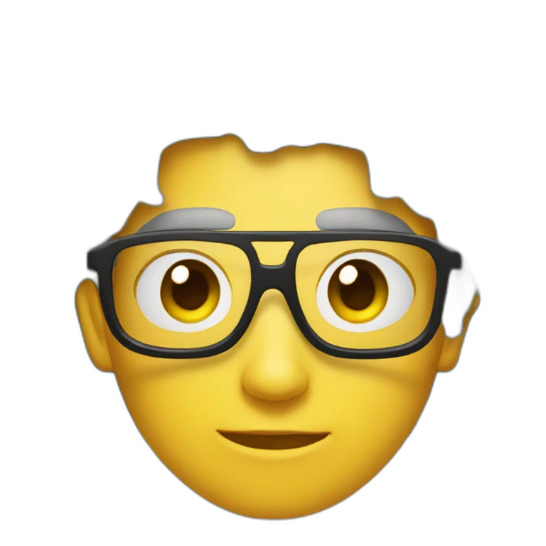 Persona con lentes emoji