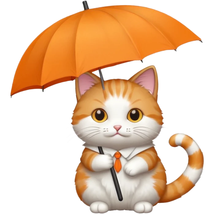 cat holding an umbrella emoji