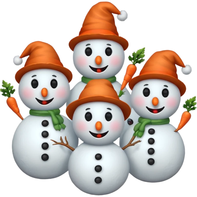 hatted snowmen  emoji