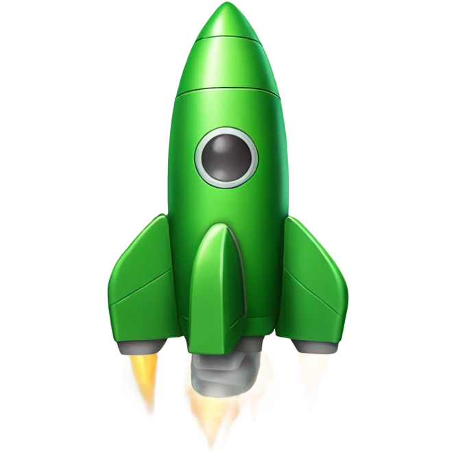 green rocket ship emoji