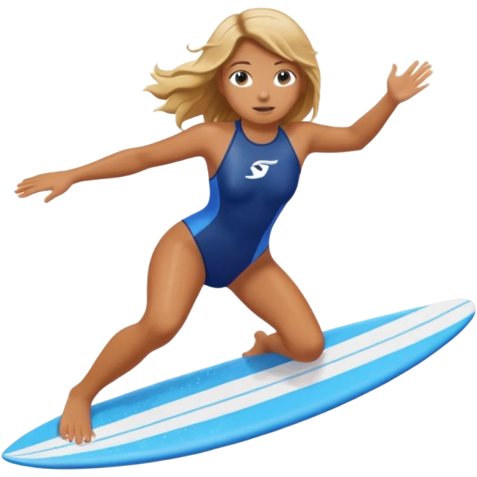 girl is surfing emoji