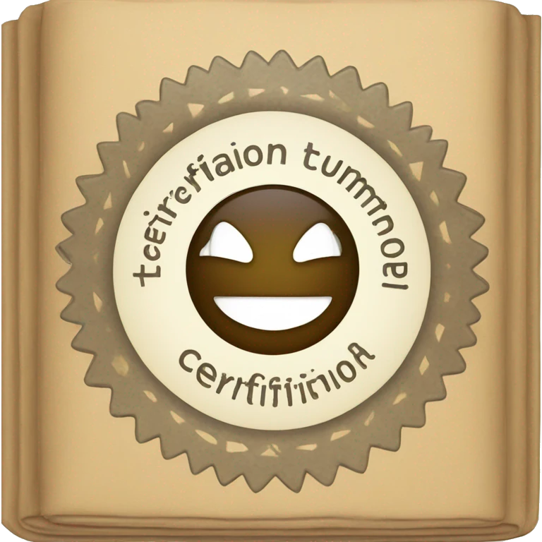 The certification logo  emoji