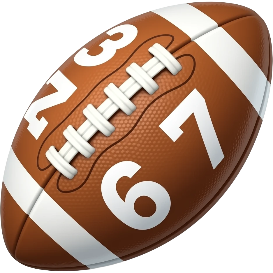 creame un emoji de una pelotade futbol haciendo. six seven emoji