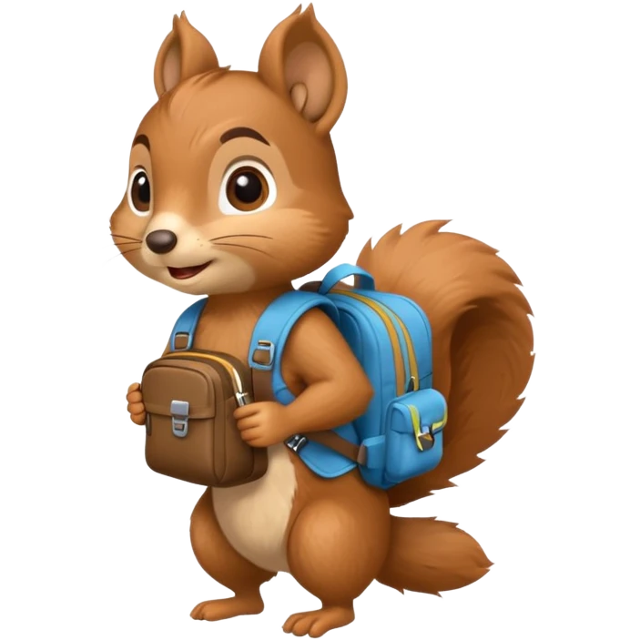 un écureuil campeur emoji