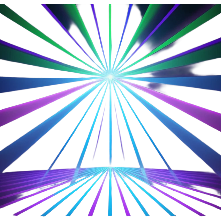 A laser-bar light projector casting neon streaks across the stage.
 emoji
