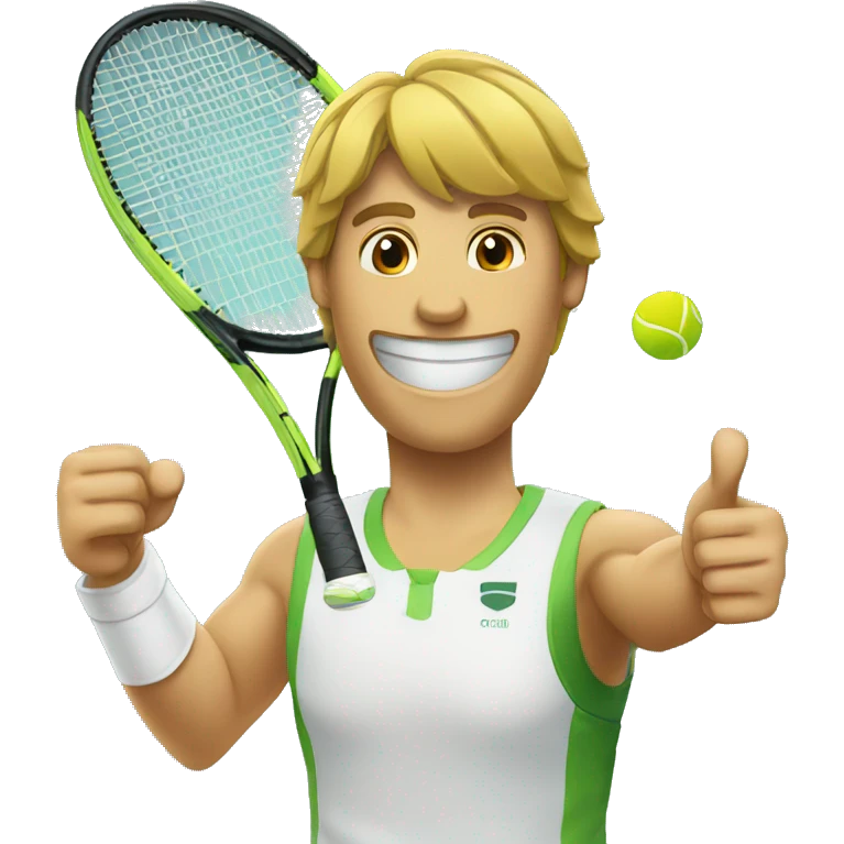 tennis player australian with thumbs up emoji