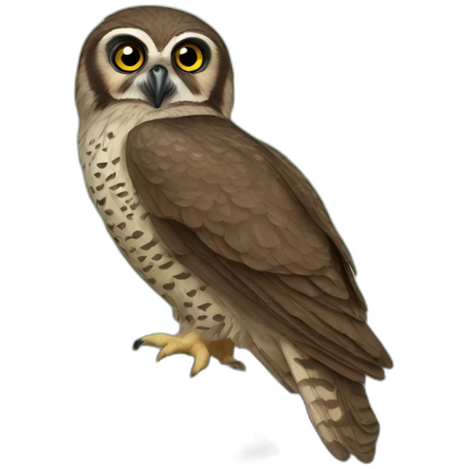 Brown Hawk-Owl emoji