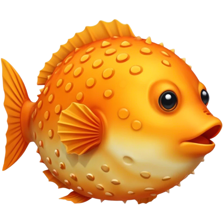 All Orange Blowfish emoji