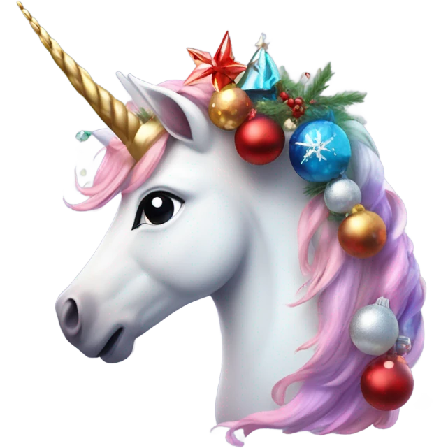 Christmas unicorn  emoji
