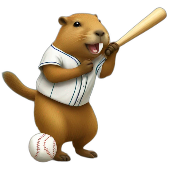 capybara playing baseball emoji