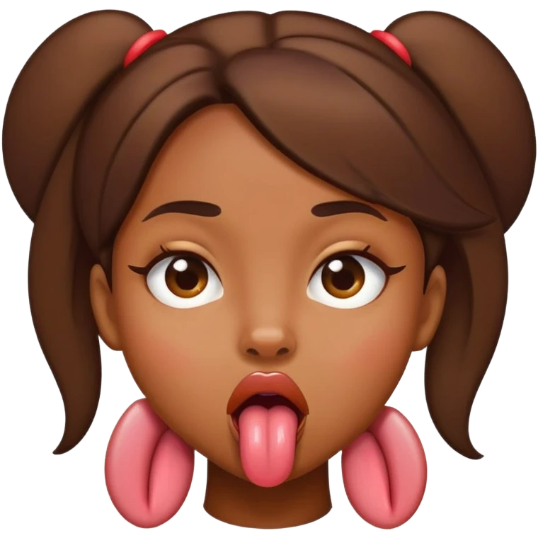 A girl sticking there tongue out emoji