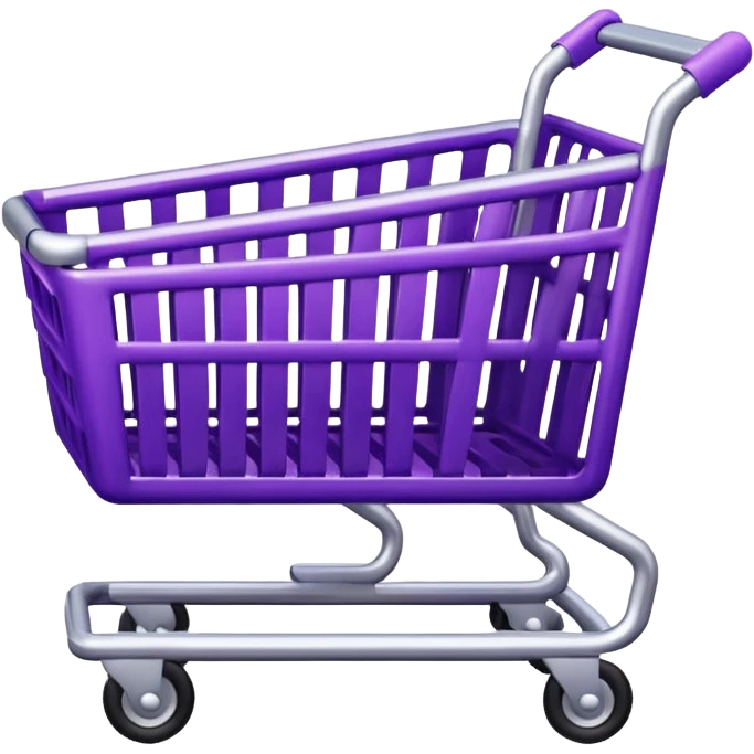 purple shopping cart emoji