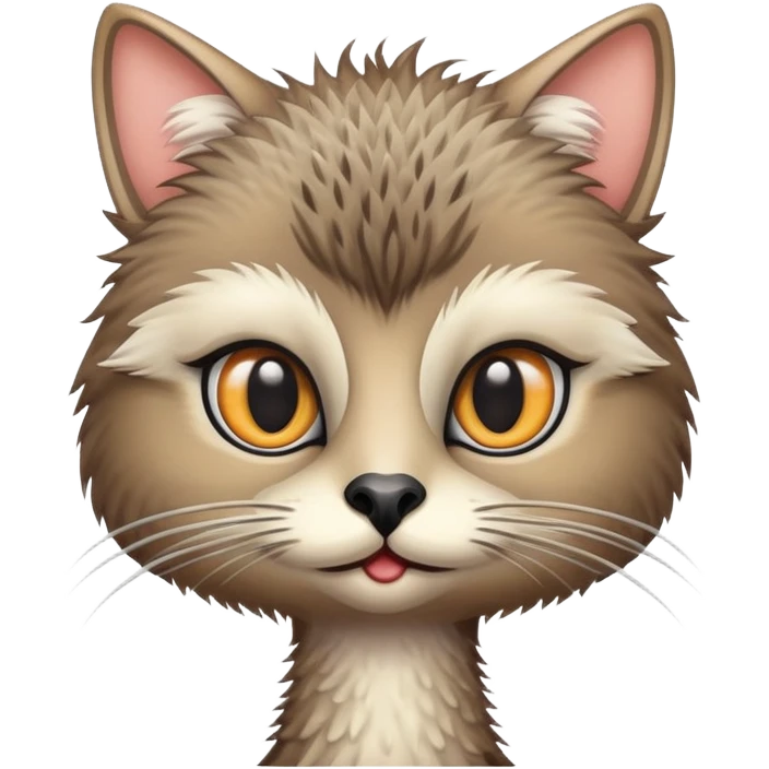 кот в офисе с глазами страуса emoji