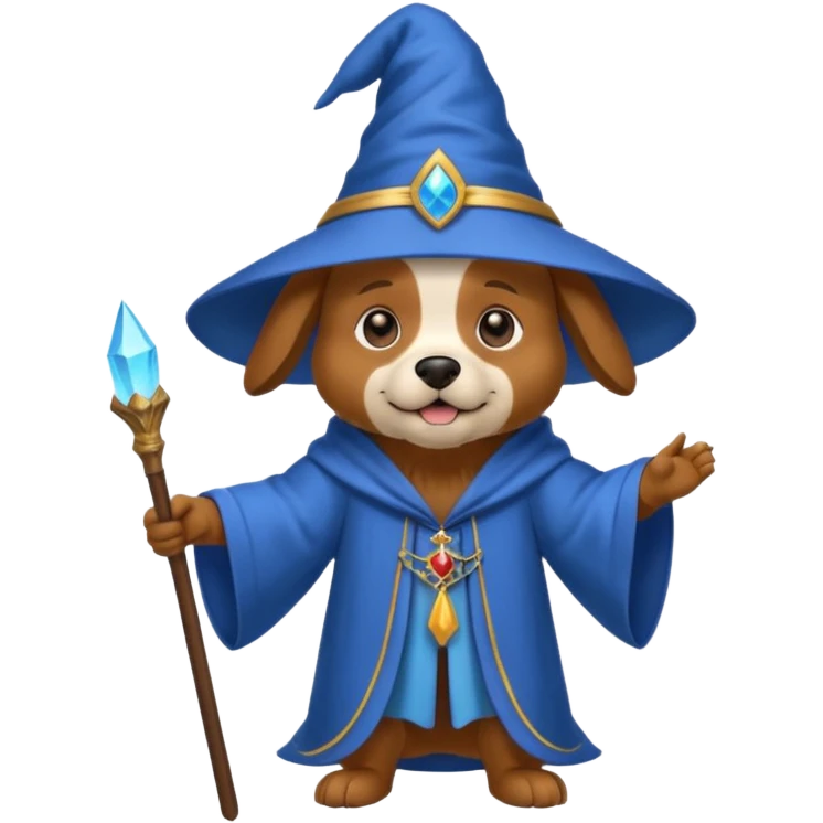 Dog wizard emoji