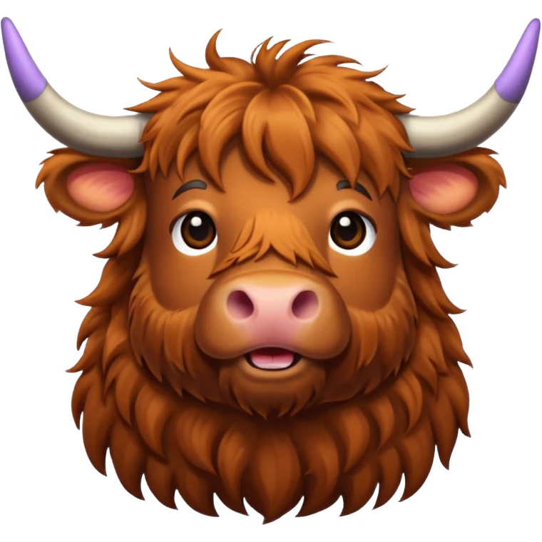 Single color highland cow emoji emoji