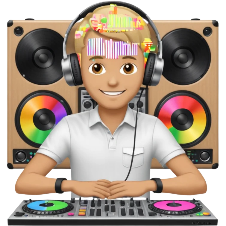 Armin van Buuren with DJ table emoji