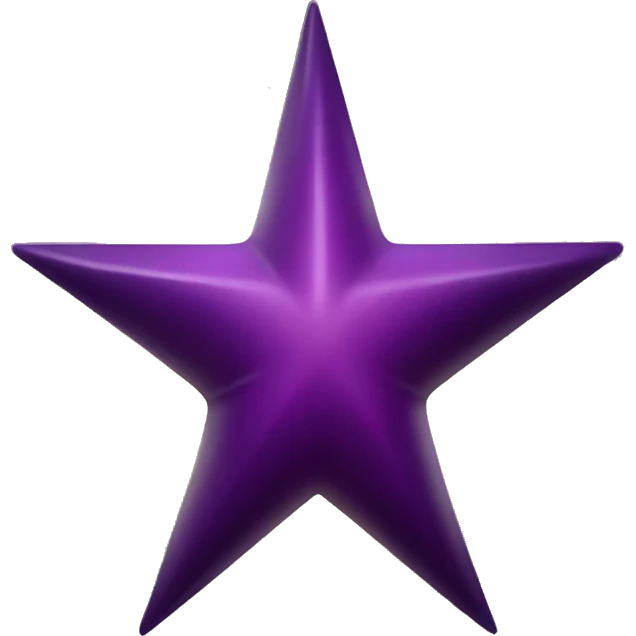 dark puple star with golden magins emoji