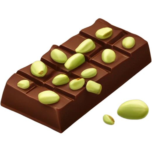 chocolate bar with pistachio filling emoji