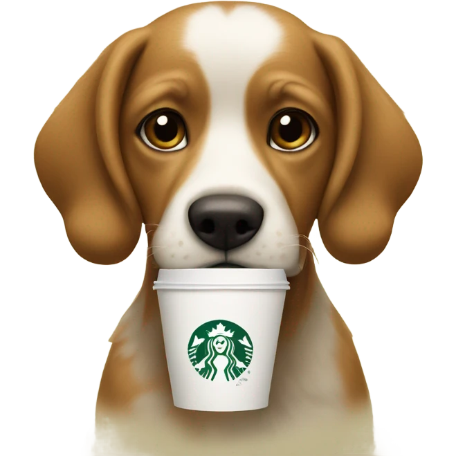 dog and starbucks emoji