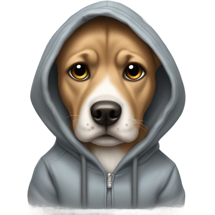 dog wearing a hoodie  emoji
