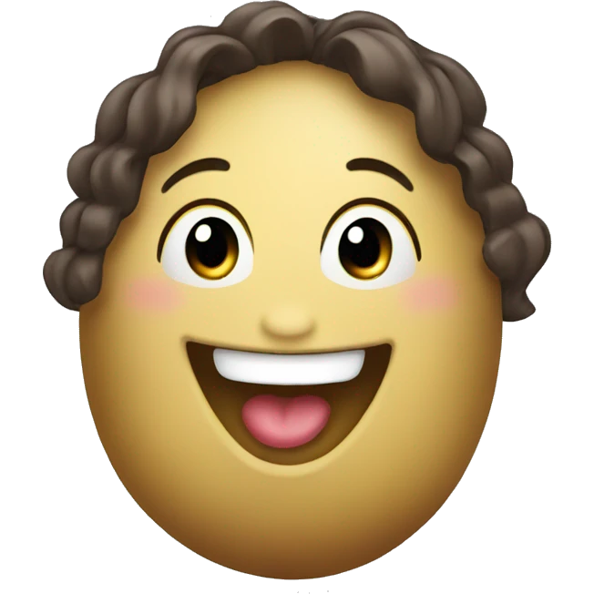 Laughing girl potato emoji