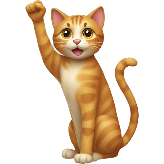 Cat waving emoji