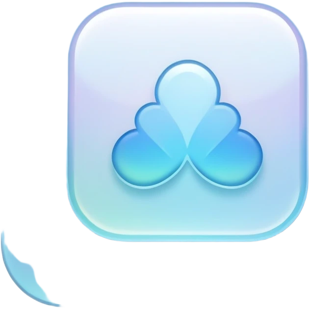 Iridescent pastel blue formal elegant sophisticated cultured neat pretty beautiful nifty app icon emoji