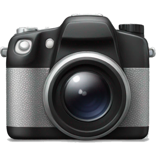 Black and silver digital camera emoji