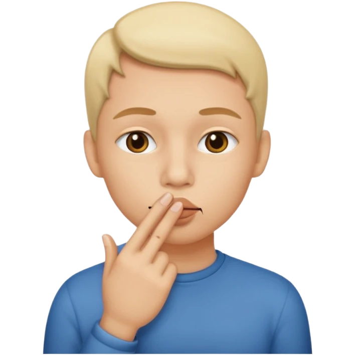 Emoji de humano haciendo silencio emoji