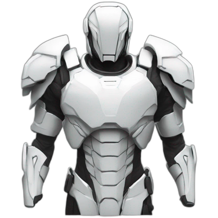 futuristic white Phantom squad Infiltration armored breastplate arms emoji