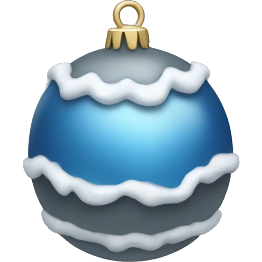 blue grey jingle bell snow emoji