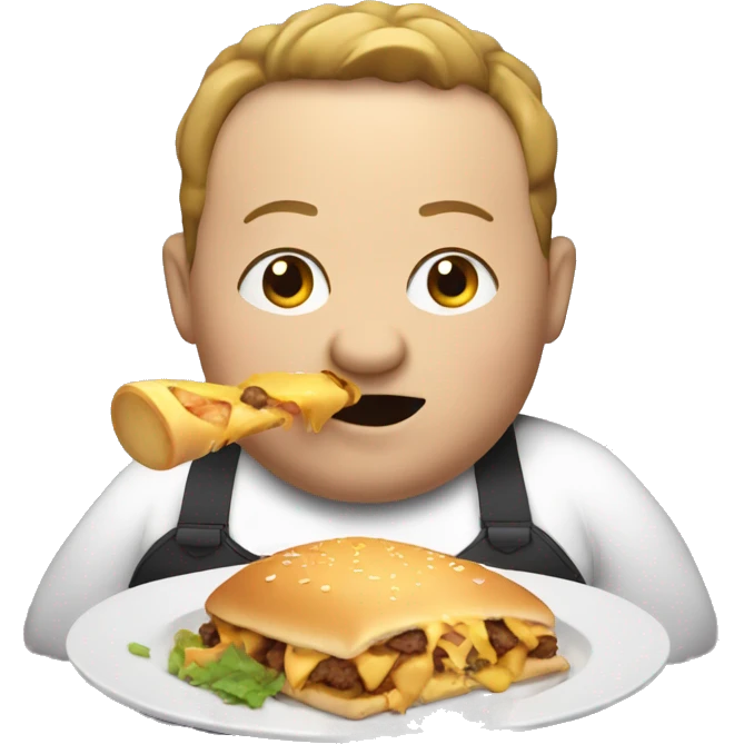 Fat people eating emoji