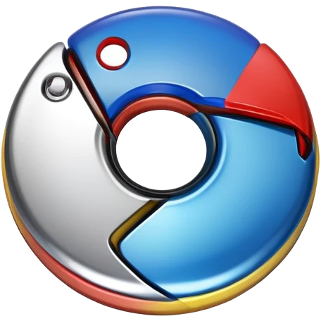 Google Chrome browser logo, clean modern style emoji