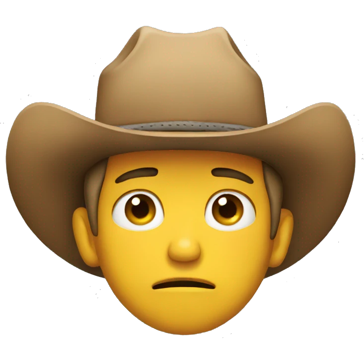 crying cowboy emoji