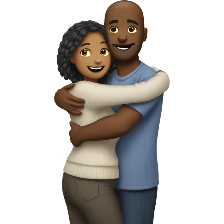 Couple warm hug emoji