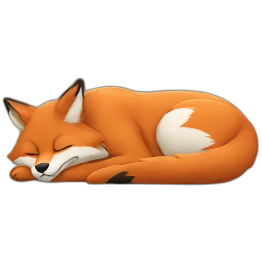 a-fox-sleeping emoji