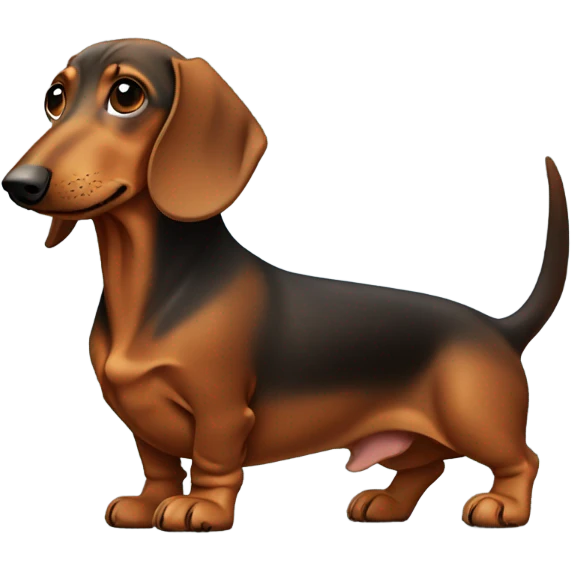 Brown dachshund emoji