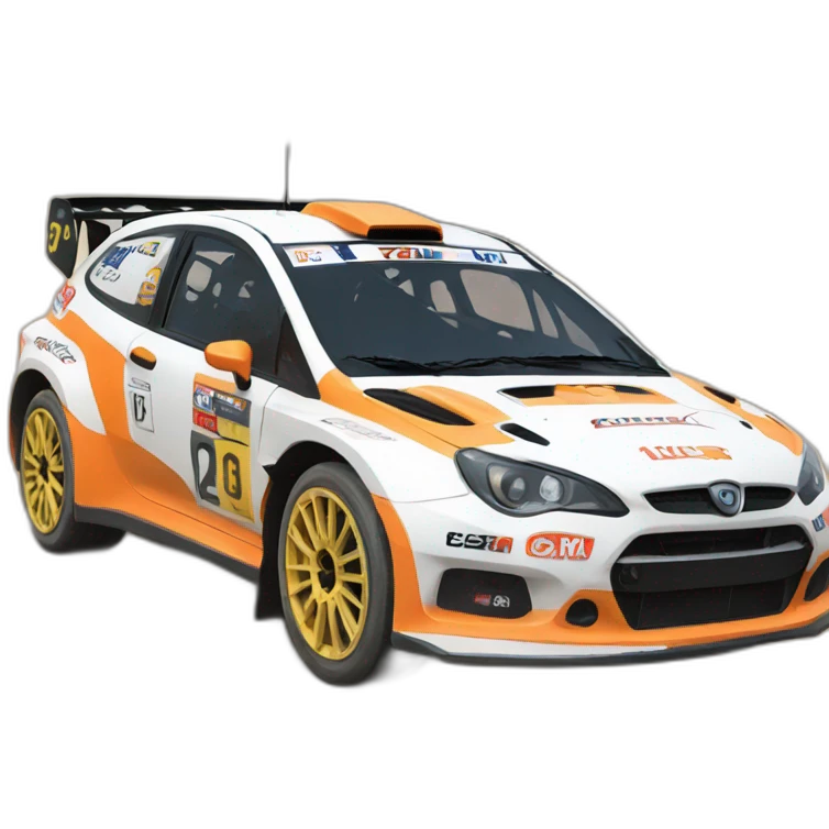 Rally car emoji