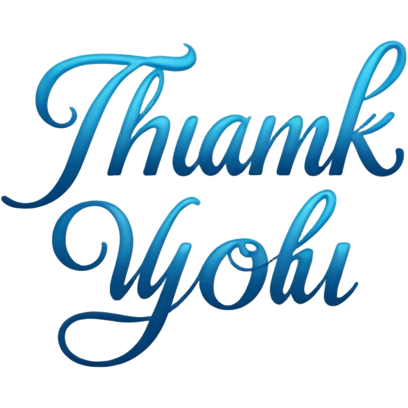 Words "no thank you" in cursive white letters emoji