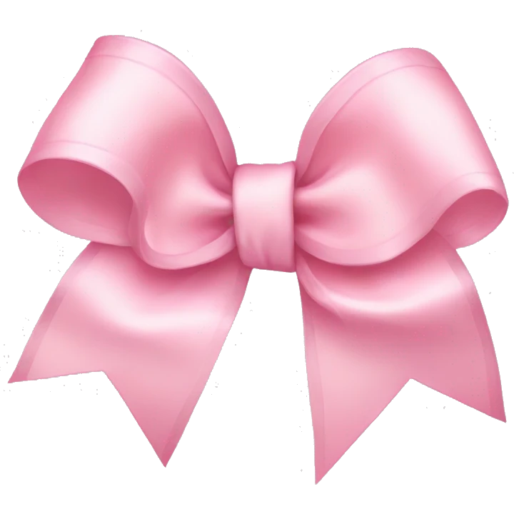 light pink ribbon bow emoji