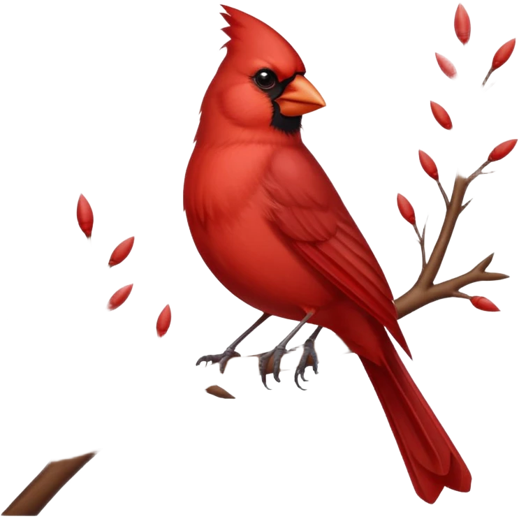 Cardinal bird emoji