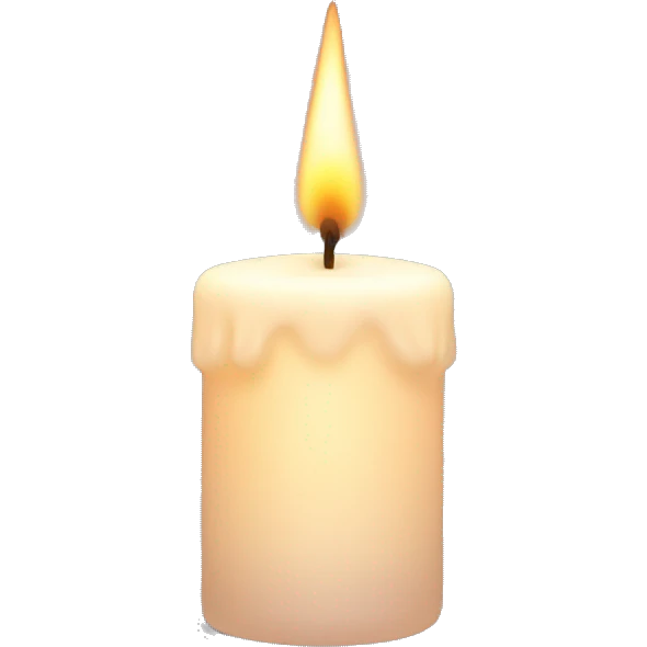 Candle in a powder-colored glass emoji