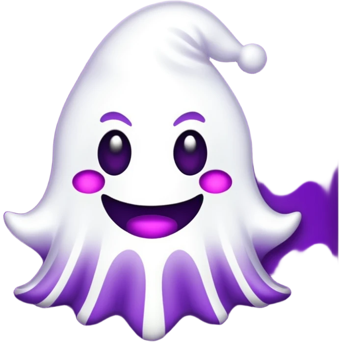 pirulito fantasma roxo e branco emoji