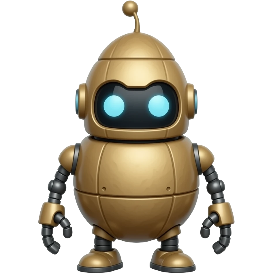 Make a goober robot really funny looking emoji
