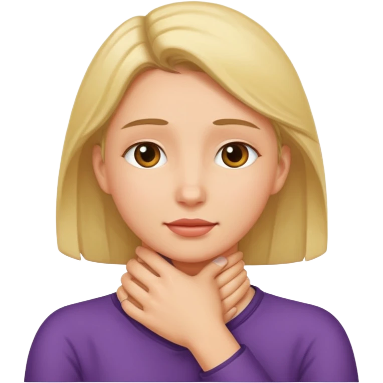 Dying face hugging neck emoji