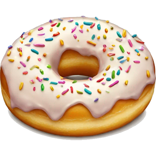 Vanilla donut with sprinkles  emoji