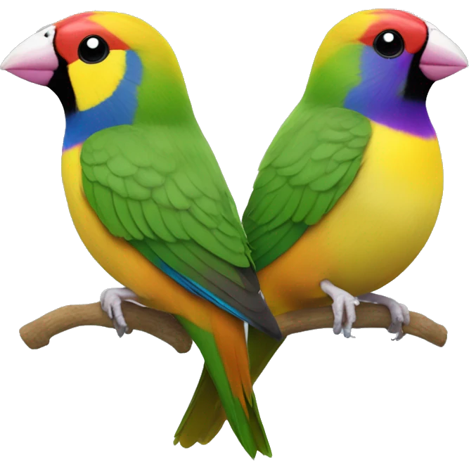 Two gouldian finches  emoji