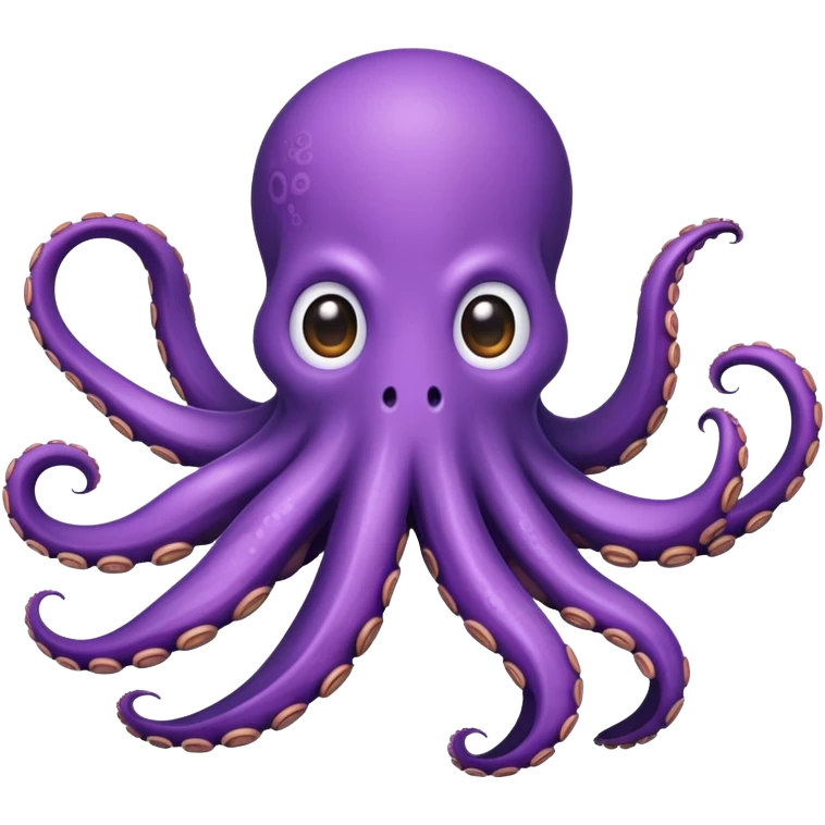 A octopus wearing a cape on the back emoji